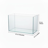Glass aquarium size 25x15x15