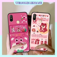 Xiaomi Mi A2 Lite / Redmi 6 Pro / Mi A2 Case With Lotso Strawberry Bear Image, Cute Brown Bear