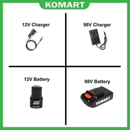 KOMART 12V 98V Battery Charger For Lawn Mower Grass Trimmer Replacement Spare Part Accessories Power