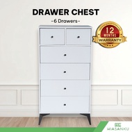 Almari Baju Laci / 6 Drawer Chest with Legs Laci Baju storage wardrobe alamari baju murah bedroom wo