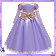 Kids Girl Princess Costume Rapunzel Tangled Kostum Budak Dress Princess Disney Cartoon Character Cos