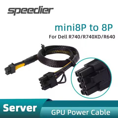 Server GPU Power Cable for Dell R740 R740XD R640 Special Mini8P To Single/Double 6P To 8Pin Tesla P4