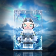 กล่องโชว์ POP MART Molly MEGA ของสะสมขนาด 400 Glacier กล่องโชว์โมเดลของเล่นอนิเมะสำหรับแฟนๆ