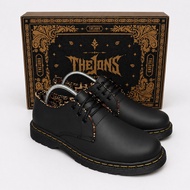 DR. MARTENS THEJONS - Dr. Boots Martens Docmart Dokmart Unisex Genuine Leather Black Sole Black Rubb