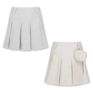 Autumn South Korea Golf Suit Women's New Temperament Simple Woolen Cloth Pleated Skirt With Small Ball Bag Skirt