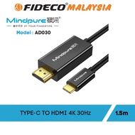 Mindpure AD030 TYPE-C TO HDMI 4K@30Hz /Type-C to HDMI Converter Adapter Cable 1.5m