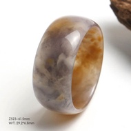 61.5mm Natural Jade Bangle 天然金丝玉手镯 (Z523)