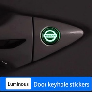 2 pieces Spot luminous nissan keyhole sticker  car sticker Qashqai Note NV200 Serena c27 Kicks X Trail Latio SylphySkyline car accessories