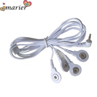 MARIER Cable Lead Wires, 2.5mm Plug to 3.5mm Snap White Electrode Wires, High Quality 4 in 1 1.2M/3.