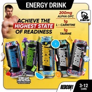 Redcon1, High Performance Energy Drink, Pre Workout, 200mg Natural Caffein, Zero Sugar, Various Flav