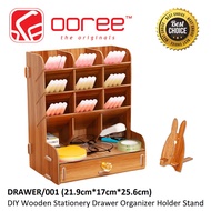 DIY WOODEN STATIONERY FILE RACK DESKTOP DRAWER ORGANIZER PEN PENCIL HOLDER CD BOOK STAND OFFICE HOME