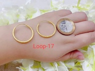 (011) 10k Gold Loop Earrings for daily use