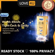 【FREE GIFT】12PCS Durex Condoms Featherlite Gold Safe Delay Ribbed Dotted Condom / Ultra Thin Condom 