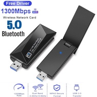 實體店鋪(折蓋天線$128 / 雙天線$118) USB WiFi AC1300 + Bluetooth 5.0 Adapter, 1300Mbps Dual Band 2.4/5Ghz Wireless Network External Receiver, Mini WiFi Dongle for PC/Laptop/Desktop 藍牙5.0 極速WIFI雙頻2.4G/5G雙天線接收器/穿牆接收wifi /USB3.0 發射器 / 上網卡接收器