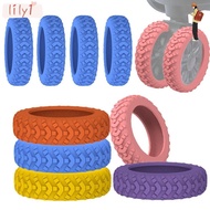 LILYONE 8PCS/Set Travel Luggage Caster Shoes, with Silent Sound Silicone Suitcase Wheels Protection 