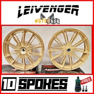 ☩ ✎ ❈ LEIVENGER 10 Spokes Motorcycle Mags For Mio Sporty and Mio i 125 w/ Free Tire Sealant & Pito