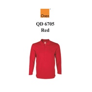 Oren Sport QD6705 Red NTMY.os CoolFit Quick Dry Long Sleeve Polo Polyester Microfiber Eyelet