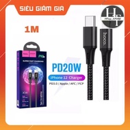 Hoco X14 PD 20W Type-C to-Quick Charger 3.0 Charging Cable Anti-break Umbrella Cord, Length 1M/2M-BH