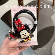 Cute Minnie Xiaomi 33W Charger Protector Set Soft Silicone Charger Cover Cable Winder Charger Case f