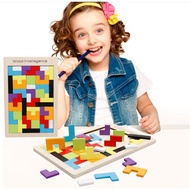 Wood Intelligence Russian Block Tangram Brain Teaser Toy