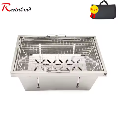 IGT 1 Unit Barbecue Grill Folding Charcoal Firewood Stove Portable Camping Picnic Cookware Outdoor S