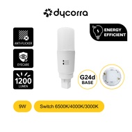 Dycorra LED PLC 2-Pin Bulb G24D 9W Switch CCT Select Colour 220V Bright Energy Saving Frosted