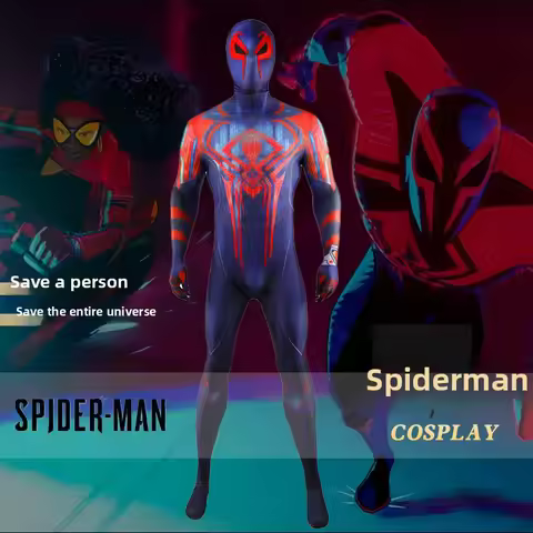Spider Man 2099 Cosplay Costume Miguel O'Hara Jumpsuit Halloween Comic-Con Props Bodysuit Spiderman 