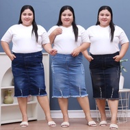 Women's Short Jeans Skirt 7/8 Women's Jeans Skirt with Elastic Waist Women's Jumbo Jeans Skirt/ Wome