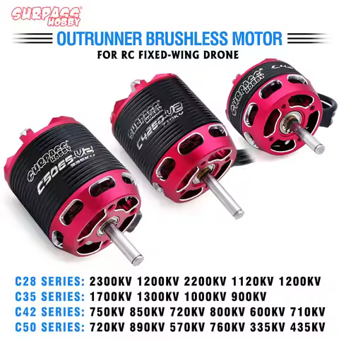SURPASS HOBBY RC Brushless Motor Outrunner C28/C35/C42/C50 Series Flier V2 14 Poles CNC for All Fixe