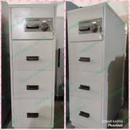 Brankas fireproof chubb 4 laci kantor notaris brangkas tahan api bekas