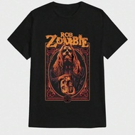 Sports Men's Casual Tee Rob Zombie Casual Digital Print Pure Heavy Cotton T Shirt