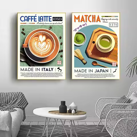 Asian Japanese Vietnam Street Food Hand-Pulled Noodle Tom Yum Goong Soup Poster Canvas Painting Wall