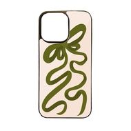 RIBBON PHONE CASE: Olive Green | Aesthetic y2k it girl case