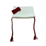 crochet yarn cat beanie