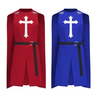 Jiamei Medieval Knight cos Clothing Crusader Temple Knight Halloween Men's cosplay Costume 11.10