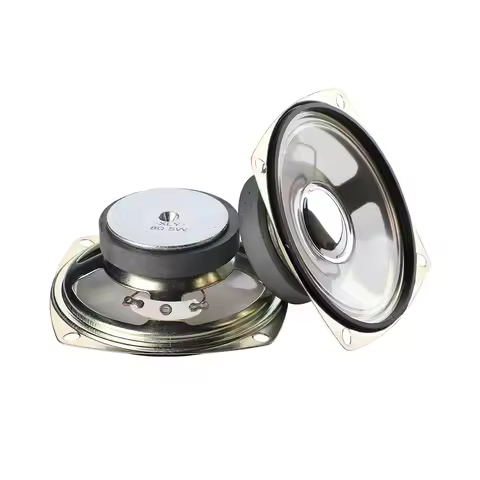 2Pcs 3 Inch 78MM 8 Ohm 5W Square Speaker Midrange Waterproof Transparent Film For Voice Broadcast DI