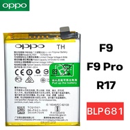 แบตแท้ Oppo F9/ F9 Pro/  R17 (BLP681) สินค้าของแท้ ออริจินอล สินค้าแท้ บริการเก็บเงินปลายทางได้ครับ 