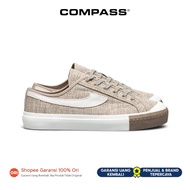 Sepatu Compass Gazelle Low Weaves Linen Sand
