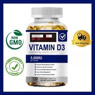 K-I-R-K Vitamin D3 Supplement - 120 Capsules - Promotes Calcium Absorption and Enhances Bone Health