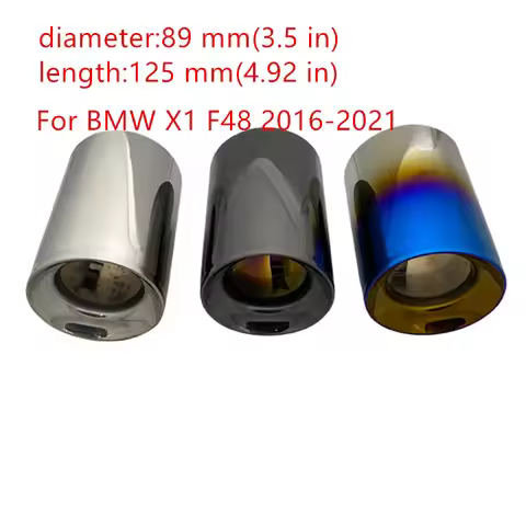 One pcs 304 Stainless Steel Car Exhaust Muffler Tip Chrome For BMW X1 F48 2016-2021