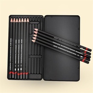 12Pcs/Set Professional Sketch Pencil Set 2H H F HB B 2B 3B 4B 5B 6B 7B 8B Graphite Art Hand-Painted 