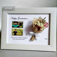  GRADUATION GIFT WEDDING GIFT/ FLOWER IN FRAME/ BIRTHDAY ENGAGEMENT GIFT FLOWER BOUQUET/
