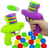 【Ready Stock】Carrot Gun flying Disc Launcher Pistol Gun Toy Kids