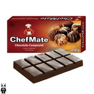 Chefmate Dark Chocolate Compound 250g Coklat Compound Hitam DCC