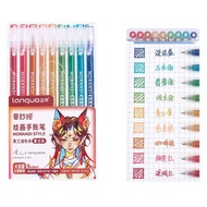 FULL100 9PCS Nhiều màu Bộ bút màu xám Công suất cao Sổ tay Bút mực gel Dễ thương Morandi Bút đánh dấ