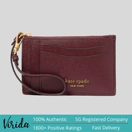 KATE SPADE Morgan Card Case Wristlet Cordovan K8928