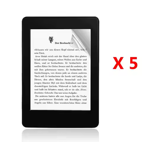 5pcs High Transparency Clear 6" e-Reader Guard Protective Film Matte Screen Protector For Kindle Pap