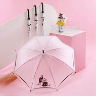 Tabasa Umbrella Stick Transparent Dove Animal Character - 5525