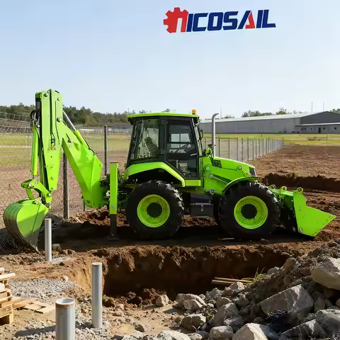 4x4 Backhoe Earthmoving Machinery Backhoe Front Loader and Backhoe Tractor Mini Towable Backhoe Load