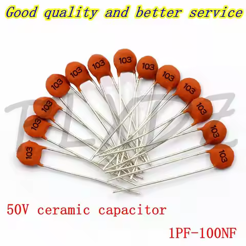 50pcs Ceramic capacitor 50V 1pF ~ 100nF 0.1uF 104 102 10NF 103 15NF 153 472 222 332 2 3 4 5 6 7 8 9